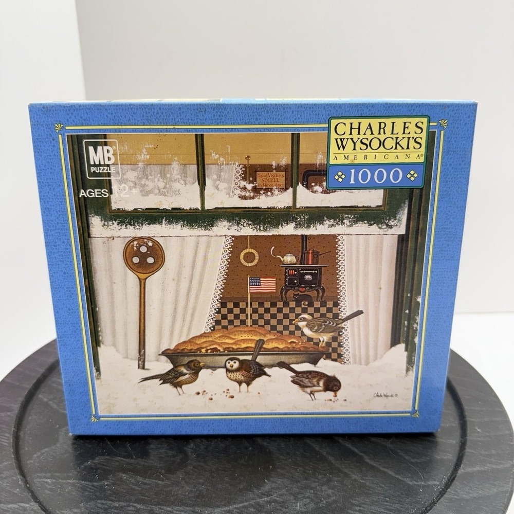 VTG Sealed Charles Wysocki Bird Pie 1000 PC Puzzle Hasbro Milton Bradley USA
